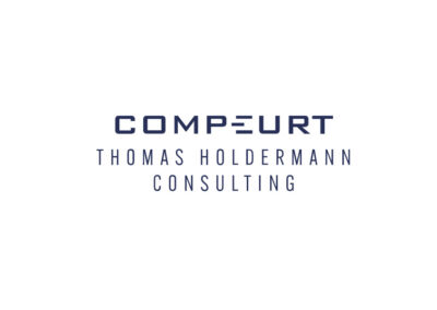 dunkelblaue Wort-Bildmarke, COMP-EURT, Thomas Holdermann Consulting